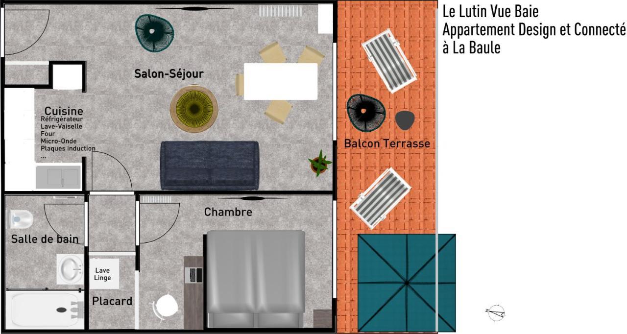 Lutin Vue Baie La Baule - Appartement T2 Design Et Connecte Eksteriør billede